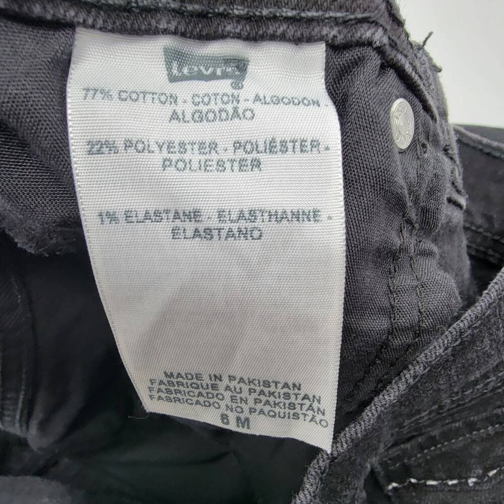 LEVI'S 505 Black Tab Black Patch Straight Leg Zip Fly Jeans - Size 6M - Picture 8 of 8